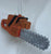 Orange Chainsaw Ornament