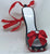 Peep Toe Black High Heel Ornament